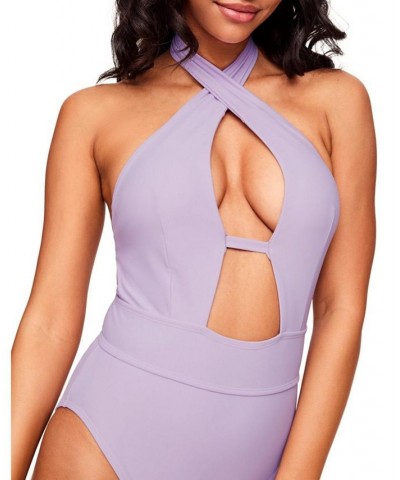 Brinlee Women's Swimwear One-Piece Purple $30.78 Swimsuits