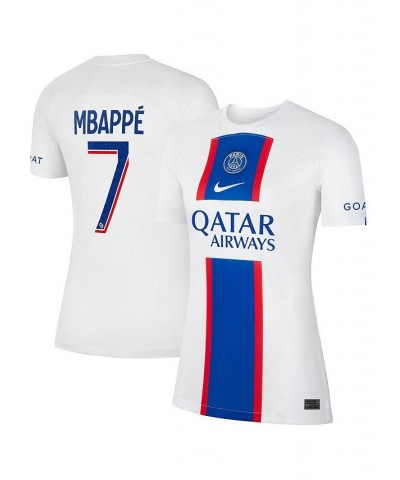 Women's Kylian Mbappe White Paris Saint-Germain 2022/23 Third Breathe Stadium Replica Player Jersey White $54.60 Jersey