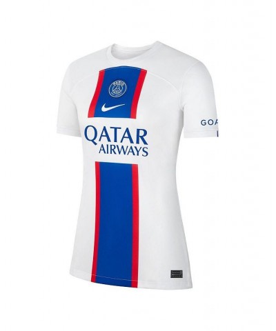 Women's Kylian Mbappe White Paris Saint-Germain 2022/23 Third Breathe Stadium Replica Player Jersey White $54.60 Jersey