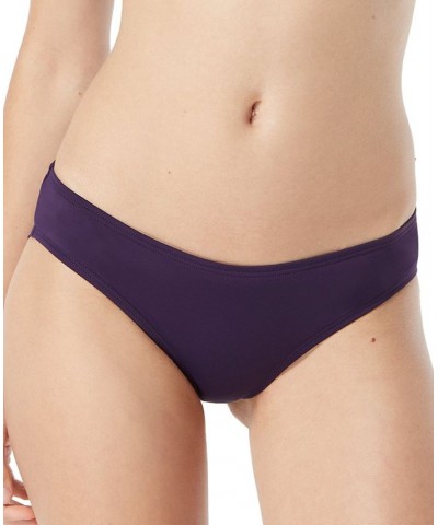 Riviera Shirred Cheeky Bikini Bottoms Purple $31.68 Swimsuits