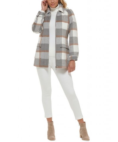 Women's Belted Shirt Jacket Multi $60.80 Coats