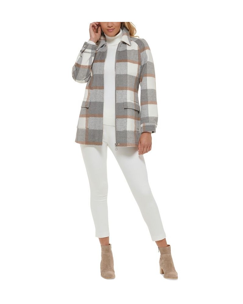 Women's Belted Shirt Jacket Multi $60.80 Coats