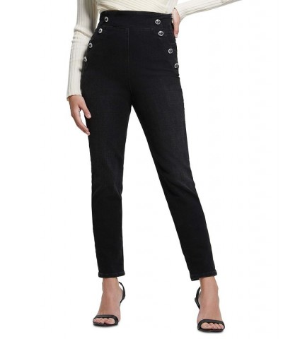 Women's Gwenny Sailor-Buttoned Skinny Jeans Be Stone $63.84 Jeans