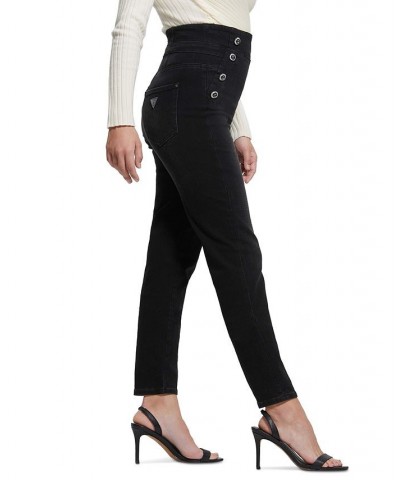 Women's Gwenny Sailor-Buttoned Skinny Jeans Be Stone $63.84 Jeans