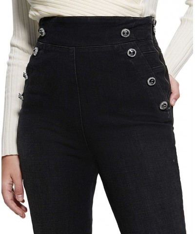 Women's Gwenny Sailor-Buttoned Skinny Jeans Be Stone $63.84 Jeans