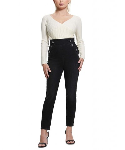 Women's Gwenny Sailor-Buttoned Skinny Jeans Be Stone $63.84 Jeans