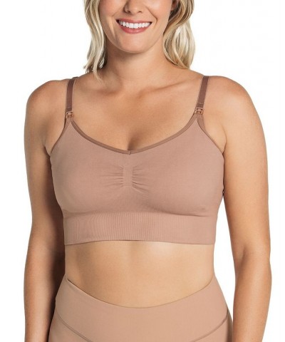 Women's High-Tech Clip Cup Nursing Bra Brown $31.20 Bras