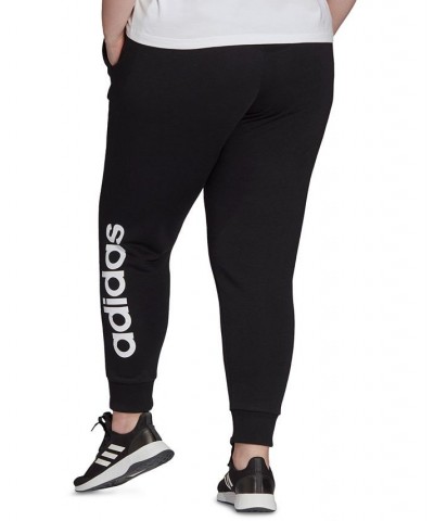 Plus Size Tapered Logo Jogger Pants Black $21.60 Pants