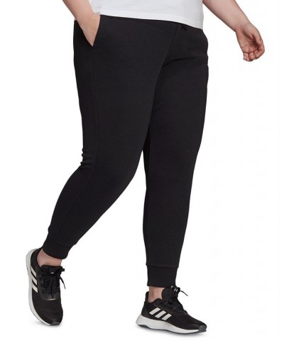 Plus Size Tapered Logo Jogger Pants Black $21.60 Pants