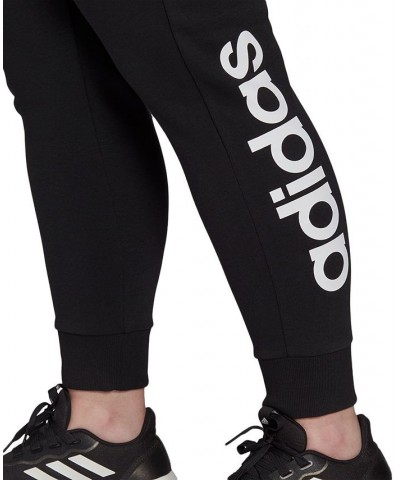 Plus Size Tapered Logo Jogger Pants Black $21.60 Pants