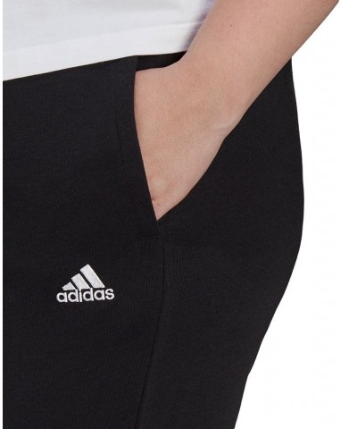 Plus Size Tapered Logo Jogger Pants Black $21.60 Pants