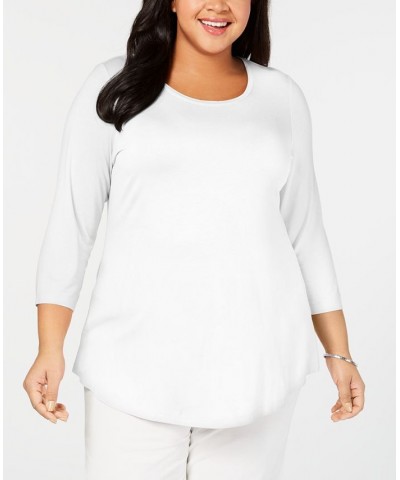 Plus Size Scoopneck Top Bright White $13.47 Tops