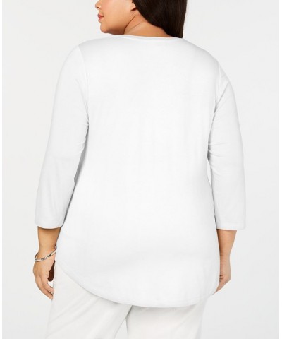 Plus Size Scoopneck Top Bright White $13.47 Tops