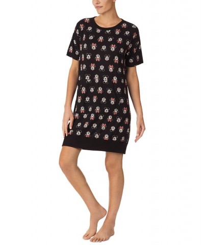 Women's Mickey Mouse Short-Sleeve Sleepshirt Black $12.74 Sleepwear