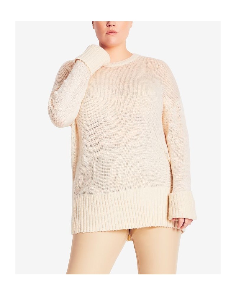 Trendy Plus Size Scarlett Jumper Sweater Stone $50.31 Sweaters