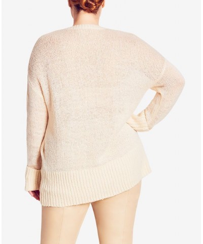 Trendy Plus Size Scarlett Jumper Sweater Stone $50.31 Sweaters