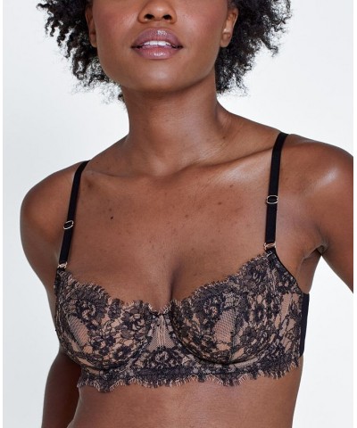 Women's Entice Balconette Underwire Bra Lingerie Black $21.07 Bras