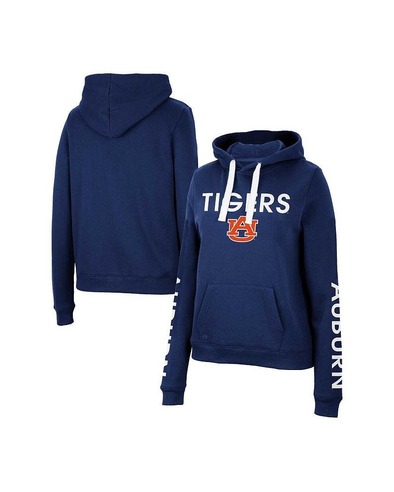 Women's Navy Auburn Tigers 3-Hit Pullover Sweatshirt Navy $35.99 Sweatshirts