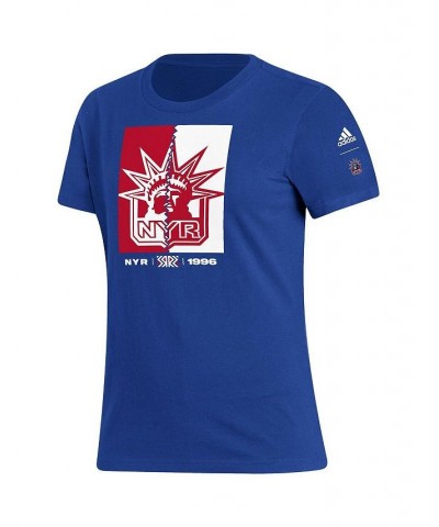 Women's Royal New York Rangers Reverse Retro 2.0 Playmaker T-shirt Royal $18.14 Tops