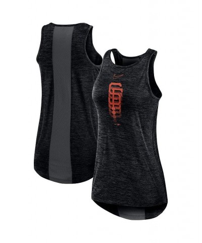 Women's Black San Francisco Giants Logo Fade High Neck Performance Tank Top Black $20.50 Tops