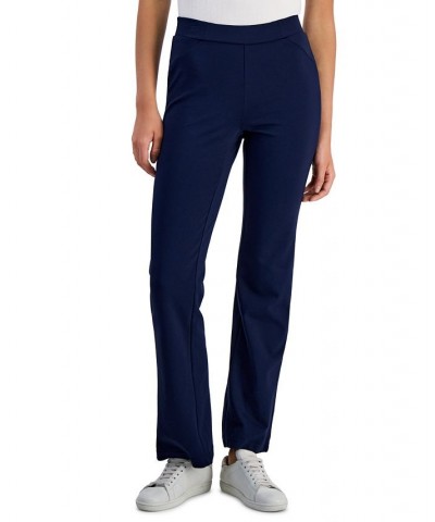 Petite Ponté-Knit Bootcut Pants Blue $16.33 Pants