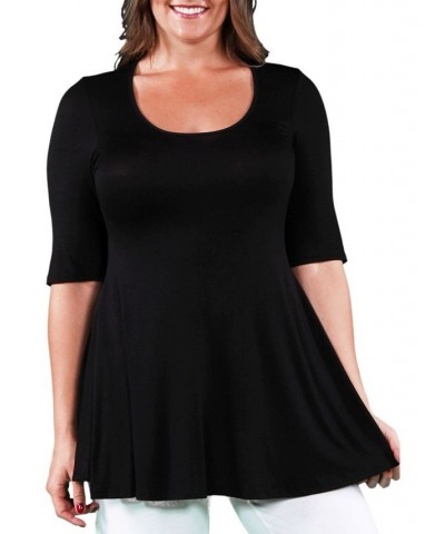 Women's Plus Size Tunic Top Black $26.80 Tops