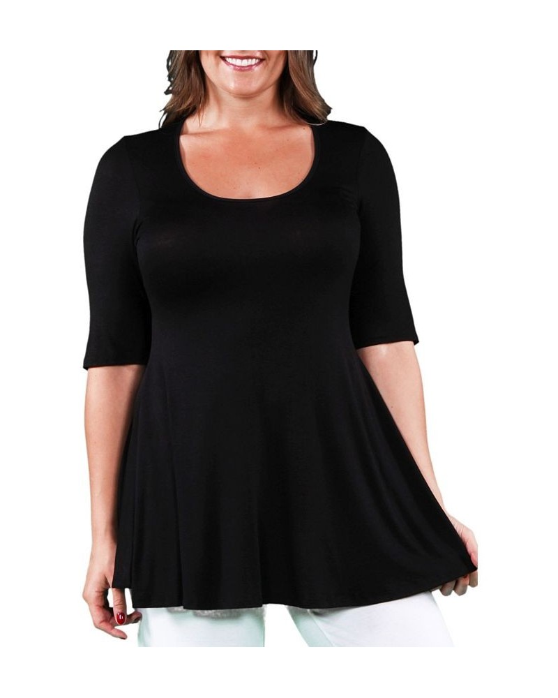 Women's Plus Size Tunic Top Black $26.80 Tops