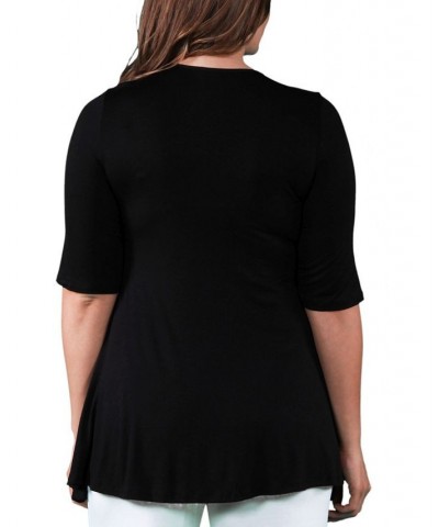 Women's Plus Size Tunic Top Black $26.80 Tops