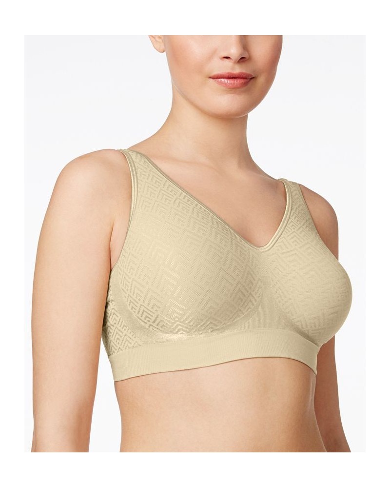 Comfort Revolution ComfortFlex Fit Seamless 2-ply Wireless Bra 3484 Light Beige Retro (Nude 4) $16.19 Bras