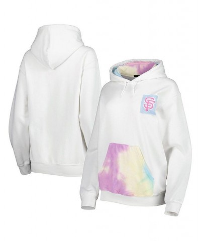 Women's White San Francisco Giants Tie-Dye Pullover Hoodie White $30.00 Sweatshirts