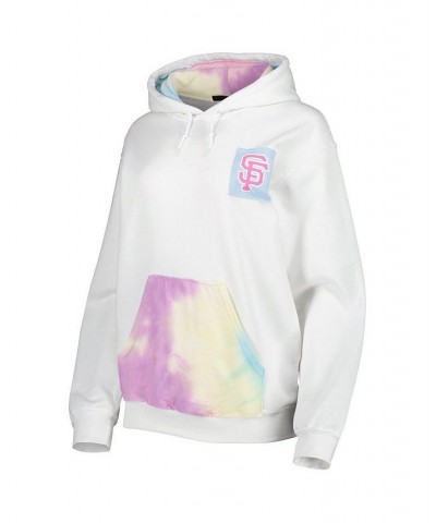 Women's White San Francisco Giants Tie-Dye Pullover Hoodie White $30.00 Sweatshirts