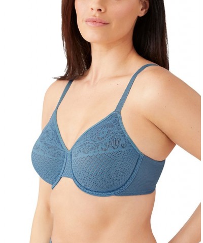 Visual Effects Minimizer Bra 857210 Up To I Cup Blue $32.80 Bras