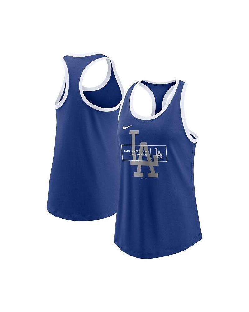 Women's Royal Los Angeles Dodgers X-Ray Racerback Performance Tank Top Royal $22.94 Tops