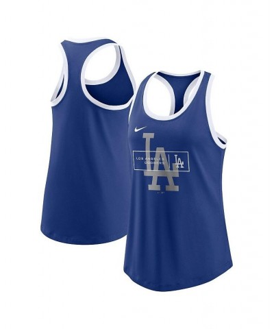 Women's Royal Los Angeles Dodgers X-Ray Racerback Performance Tank Top Royal $22.94 Tops