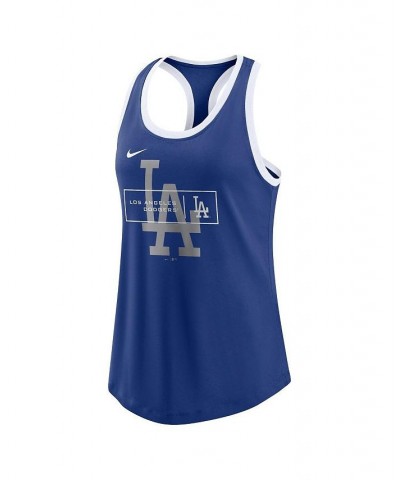 Women's Royal Los Angeles Dodgers X-Ray Racerback Performance Tank Top Royal $22.94 Tops