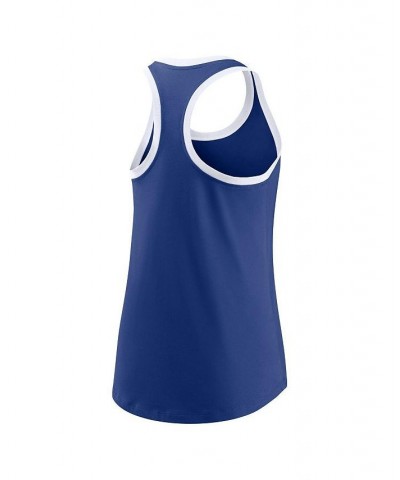 Women's Royal Los Angeles Dodgers X-Ray Racerback Performance Tank Top Royal $22.94 Tops