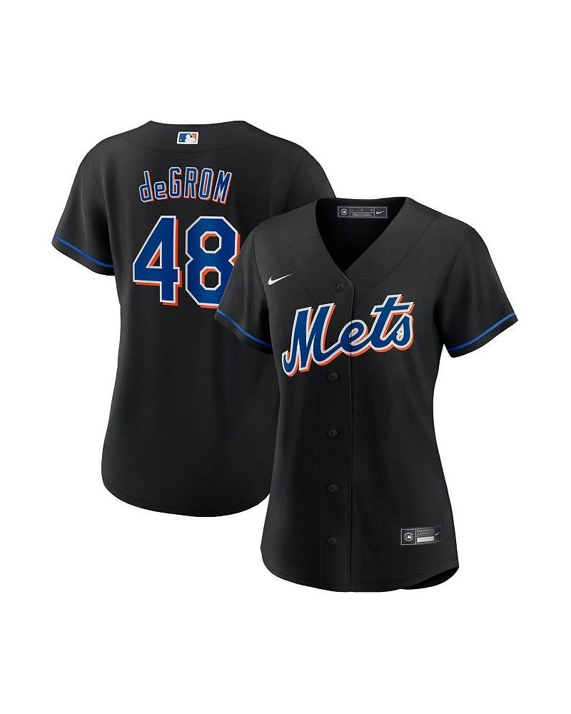 Women's Jacob deGrom Black New York Mets 2022 Alternate Replica Player Jersey Black $63.80 Jersey