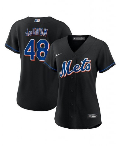 Women's Jacob deGrom Black New York Mets 2022 Alternate Replica Player Jersey Black $63.80 Jersey