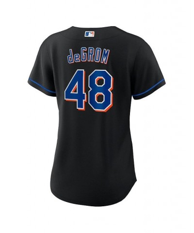 Women's Jacob deGrom Black New York Mets 2022 Alternate Replica Player Jersey Black $63.80 Jersey