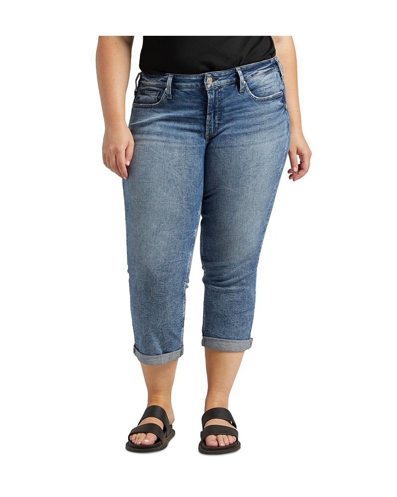 Plus Size Britt Low-Rise Capri Jeans Indigo $24.99 Jeans