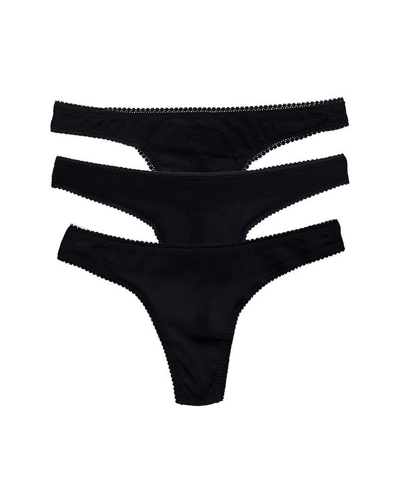 Women's Mesh Hip G 3 Pack Black $18.24 Panty