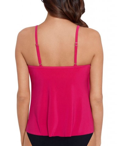 Chloe Tiered Tankini Top & Bottoms Pink $48.96 Swimsuits