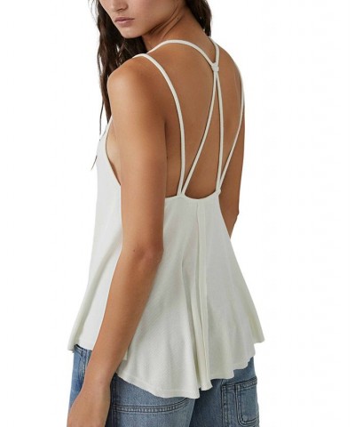 Rock Your World Strappy Tank Top Ivory/Cream $16.40 Tops