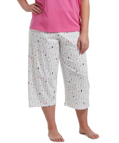 Womens Plus Size Sleepwell Printed Knit Capri Pajama Pant made with Temperature Regulating Technology Medieval $17.34 Sleepwear