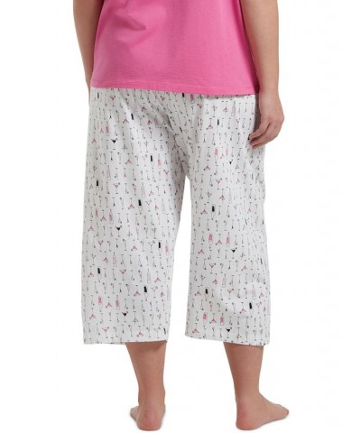 Womens Plus Size Sleepwell Printed Knit Capri Pajama Pant made with Temperature Regulating Technology Medieval $17.34 Sleepwear