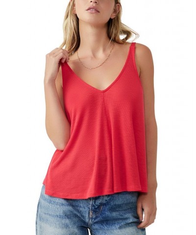 Dani V-Neck Tank Top Red $15.00 Tops