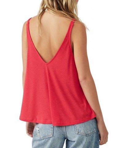 Dani V-Neck Tank Top Red $15.00 Tops