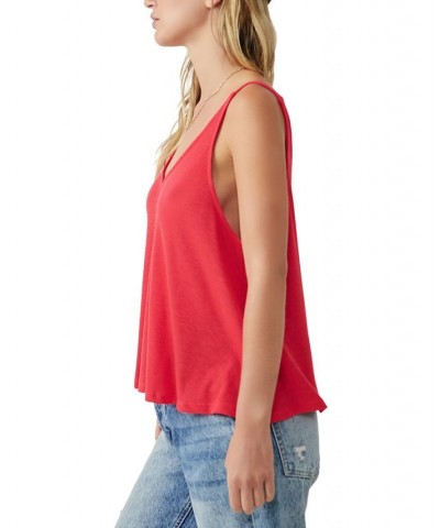 Dani V-Neck Tank Top Red $15.00 Tops