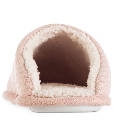 Sherpa-Lined Knit Slippers Tan/Beige $11.22 Shoes