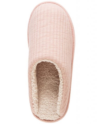 Sherpa-Lined Knit Slippers Tan/Beige $11.22 Shoes